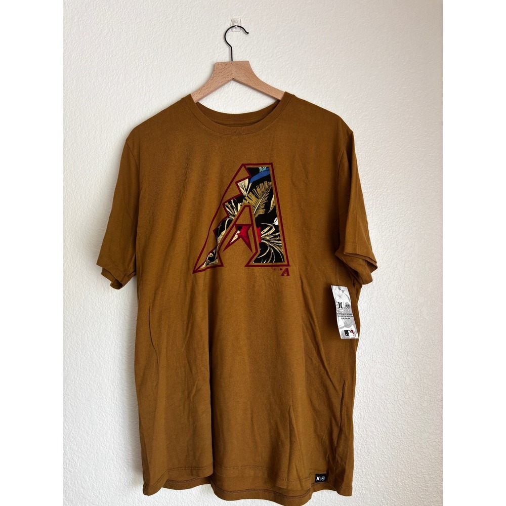 Hurley x '47 Arizona Diamondbacks MLB Logo T-Shirt Mens L Brown
